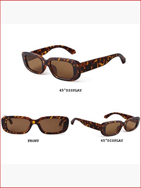 Rectangle Retro Driving Sunglasses with UV400 Protection main image 5